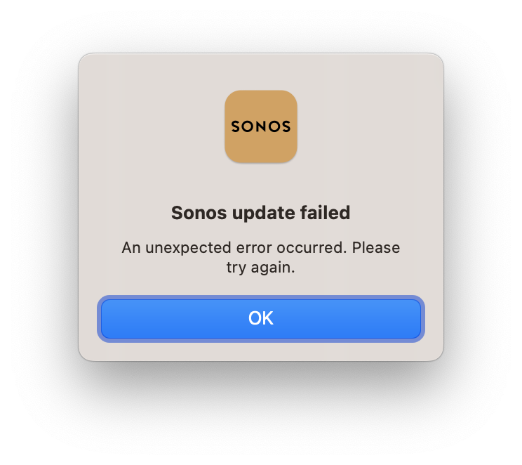 c01gat3's tweet photo. @Sonos I keep getting this error - any tips to resolve? Happening on two different computers. https://t.co/ynmakBXahC