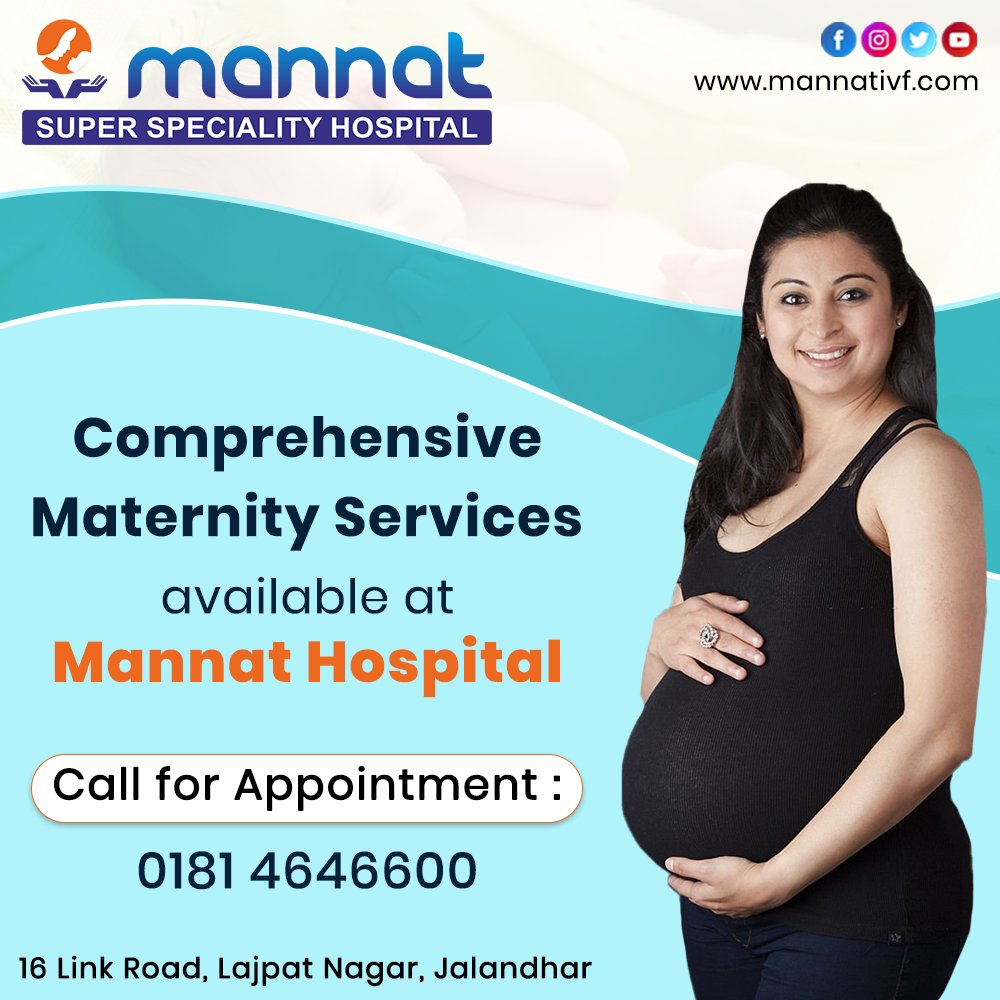 Comprehensive Maternity Services available at Mannat Hospital.
Book Appointment :
Call us at - 0181 4646600

#mannativf #pregnancycare #parenthood #pregnancyjourney #Maternitycare #momtobe #motherlycare #motherhood #bestcare #expertcare #jalandhar #punjab