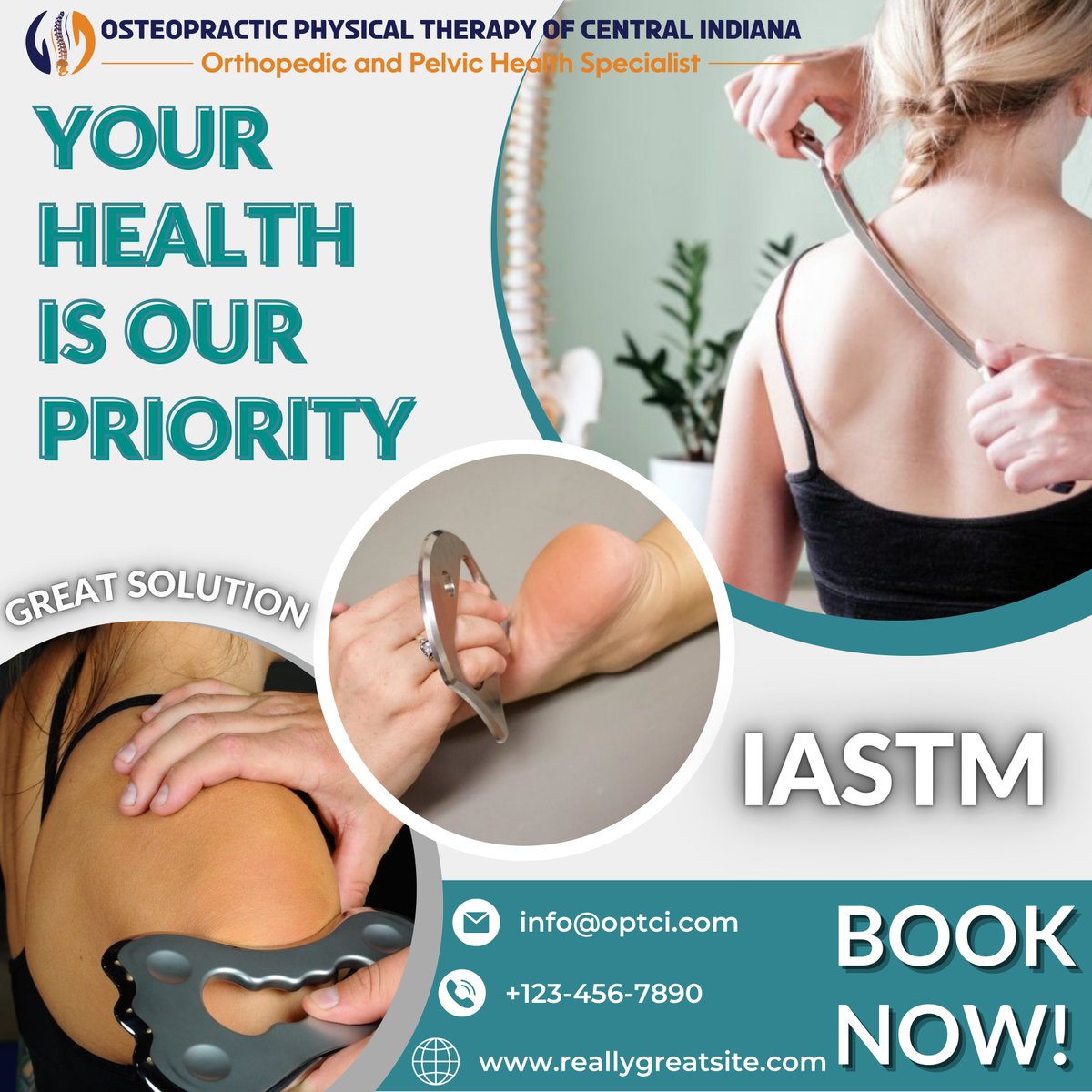 optciofficial's tweet photo. Instrument Assisted Soft Tissue Mobilization
Your health is our priority.
Request an appointment:
Website: https://t.co/6yp55aTz4i
Contact us now:
Email: info@optci.com
Tel: 317-922-3316
#physicaltherapy #physicaltherapystudent #physicaltherapyassistant #physicaltherapyomaha https://t.co/qO2LgwiSBb