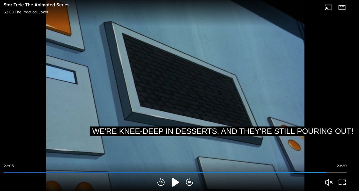 jillsville7's tweet photo. #TrekComs Day 1: Uhura

Uhura received a strange transmission from a Romulan warship in TAS: The Practical Joker that was worthy of April Fool's Day. 

Desserts were flying out of their food synthesizers and piling up! lol

@ShelfNerds #TrekThree https://t.co/xg4fftUylx