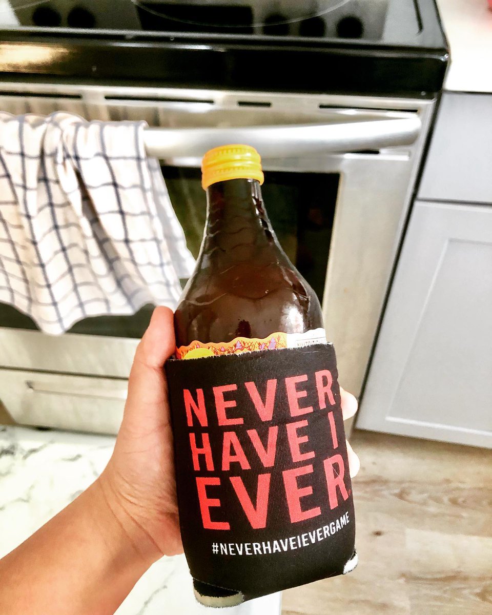 What’s your favorite drink for a Friday night?
#neverhaveiever #neverhaveievergame #game #gamenight #partygame #familygame #truthordare #nojudgment #drink #thursday #pickmeup #koozie #kitchen