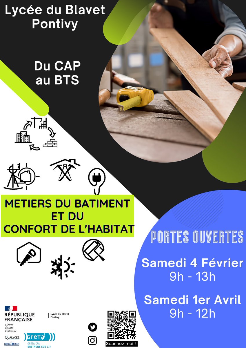 ServanneJan's tweet photo. Les équipes de @Lycee_blavet  sont à pied d'oeuvre pour recevoir familles et jeunes https://t.co/yFZ92RZfNy par les métiers du bâtiment! 
👉Venez découvrir les plateaux techniques et présenter les projets déployés au sein de l'établissement ce samedi entre 9h et 12h https://t.co/W0uEgJYN9F