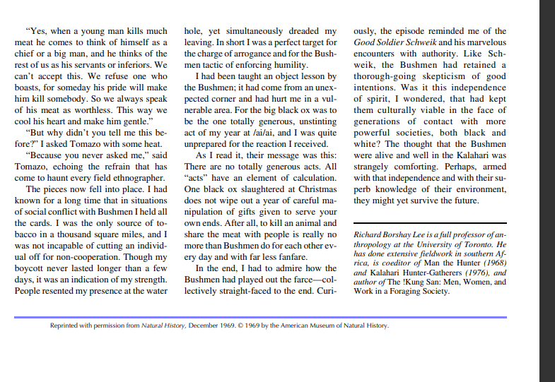 Article eating christmas in the kalahari