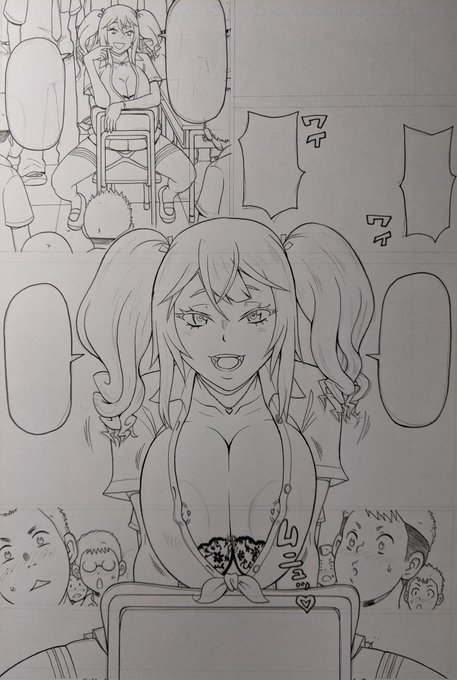 男子を魅了する谷間。 