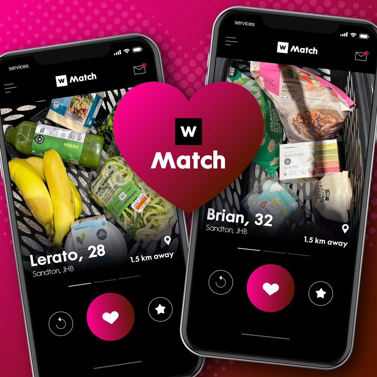 WOOLWORTHS_SA's tweet photo. We’ve seen your tweets looking for love in our aisles and we’ve got an exciting announcement – we’re launching a dating app soon! Upload a pic of your Woolies basket, swipe right on other's choices and be matched based on compatibility.

All good things start with Woolies ❤️ https://t.co/vA2FnyAILJ