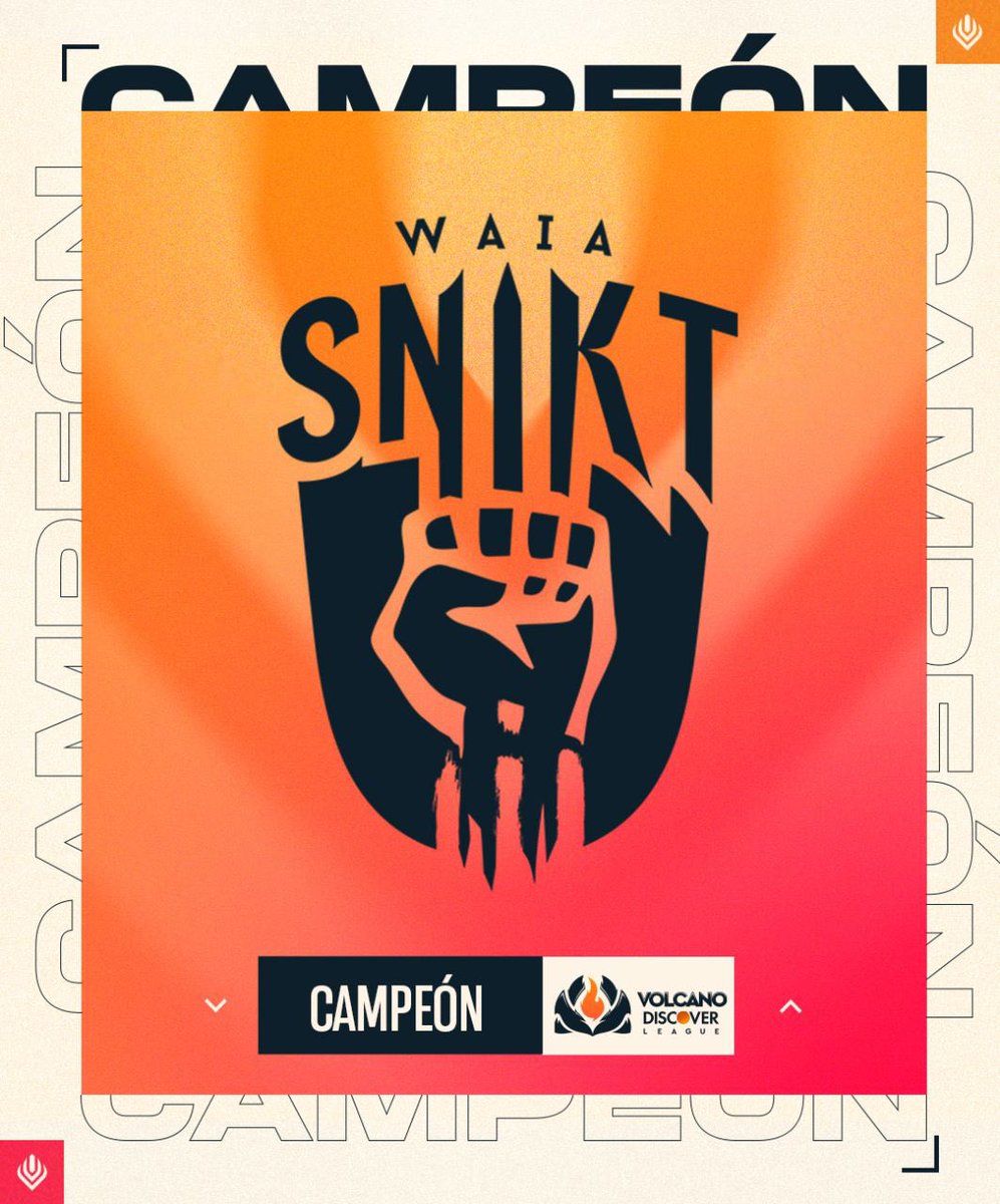 ¡<a href="/WaiaSnikt/">Waia Snikt</a> se proclaman campeones de <a href="/LVPEcuador/">LVP Ecuador 🏆</a>! 👏 #LRN #VolcanoDiscoverLeague 🌋