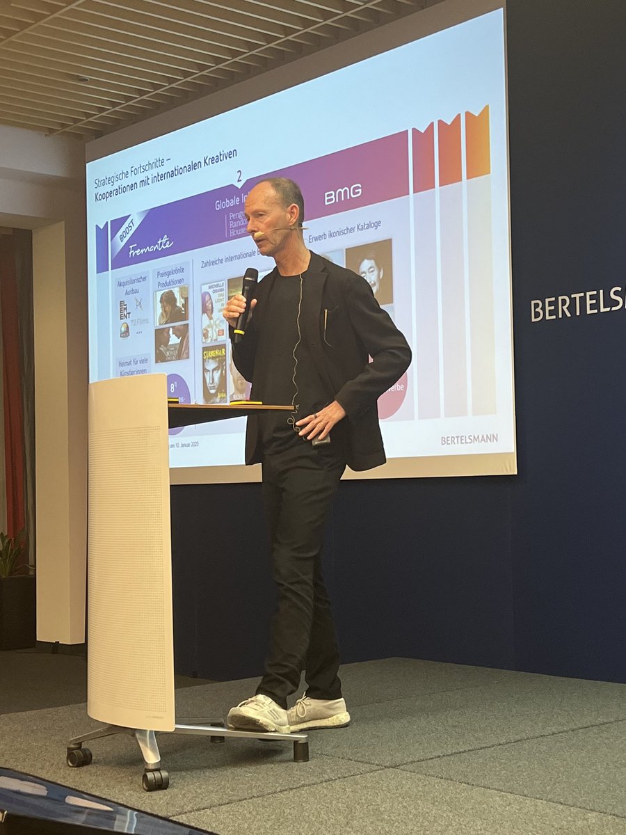 Bertelsmann management report in Gütersloh with the Mohn family and the works council -an update for the colleagues on the company’s development and performance - further management reports scheduled for Munich and Heideloh.