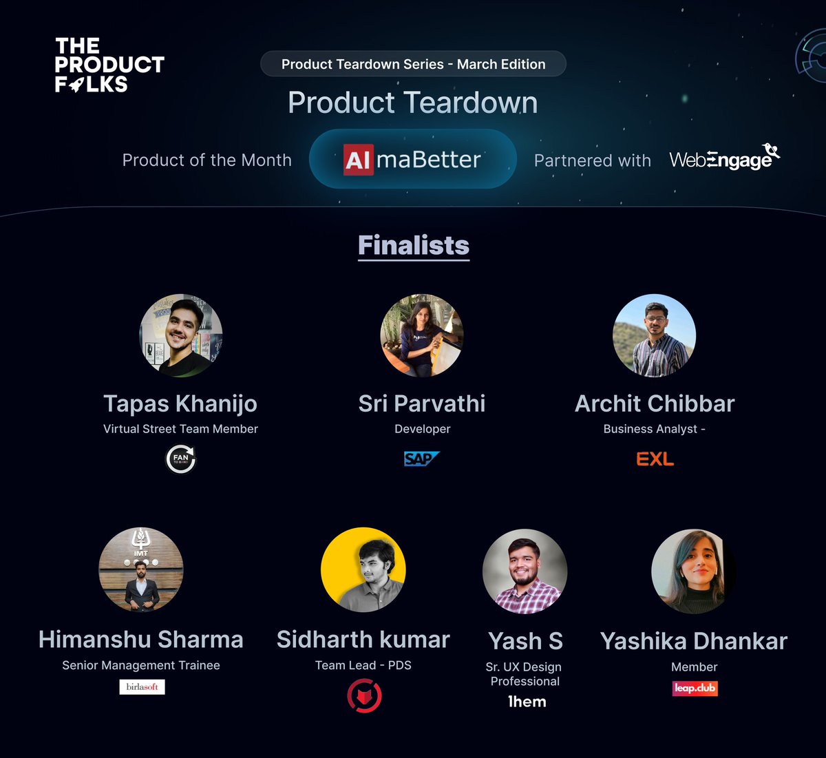 I will be presenting my product deck as part of @TheProductfolks Product Teardown: March Edition.
Join the presentation here - airmeet.com/e/b2b48bf0-ccb… at 3:00 PM today.
#productmanagement #productgrowth