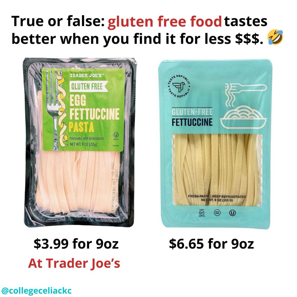 Welcome to part 10 of my series sharing CHEAPER #glutenfree alternatives (that are still super yummy 😉😋). Which of these do you wanna try?! 👇 SWIPE to see them all. 

You can find the first 9 editions on my IG, <a href="/collegeceliackc/">Casey Cromwell</a>. 

#celiac <a href="/FeelGoodFoods/">Feel Good Foods</a> <a href="/GratifyFoods/">Gratify Gluten Free</a>