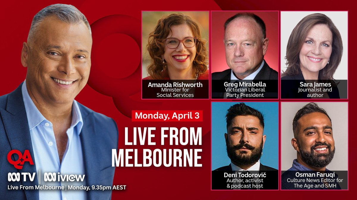 Look forward to <a href="/QandA/">QandA</a> Monday.