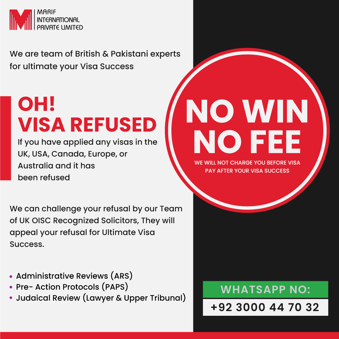 Oh! Visa Refused, Contact us at 03000 44 70 32 (WhatsApp only). #marifinternational #visarefused #visaappeal