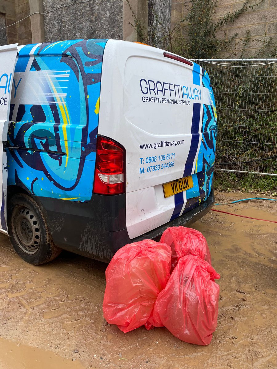 GraffitiLtd's tweet photo. This week Graffiti Away have filled 3 bags with graffiti, this will be donated to Chesterfield Art College for recycling. #recycling #graffitiremoval #graffitiaway  #chesterfield #april1st https://t.co/vZ3froPMBk