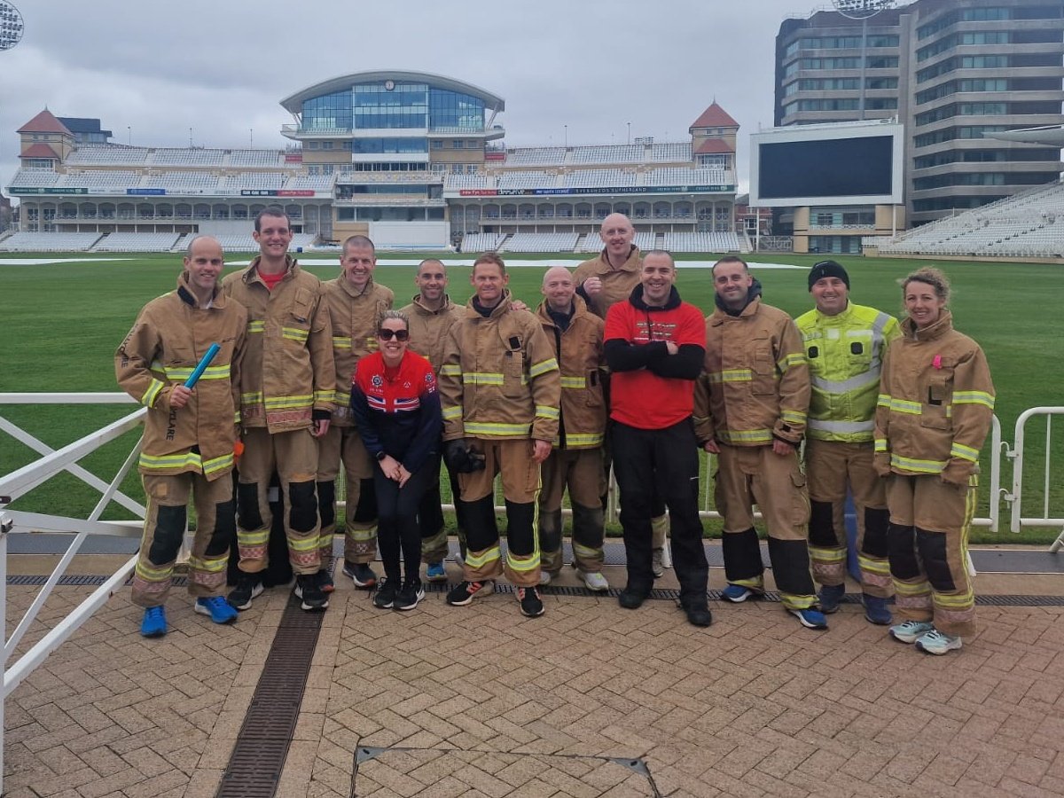 What an honour and a privilege it was for the #Run4Oliver <a href="/Tyne_Wear_FRS/">Tyne and Wear Fire and Rescue Service</a> runners to visit <a href="/TrentBridge/">Nottinghamshire CCC</a> the spectacular home of Nottinghamshire County Cricket Club 🏏

The next stop is the final destination on the 200-mile journey from Newcastle to Leicester..raising £ for Oliver.