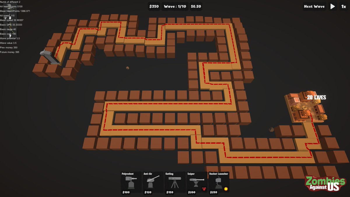 TurboDevTeam's tweet image. Currently working hard on an endless mode for #ZombiesAgainstUs. The first version seems to work, but still needs some adjustments. This will be in the next update I hope !

Here you can see the debug scene with all the parameters.

#unity3d #indiedev #IndieGameDev #gamedev #itch