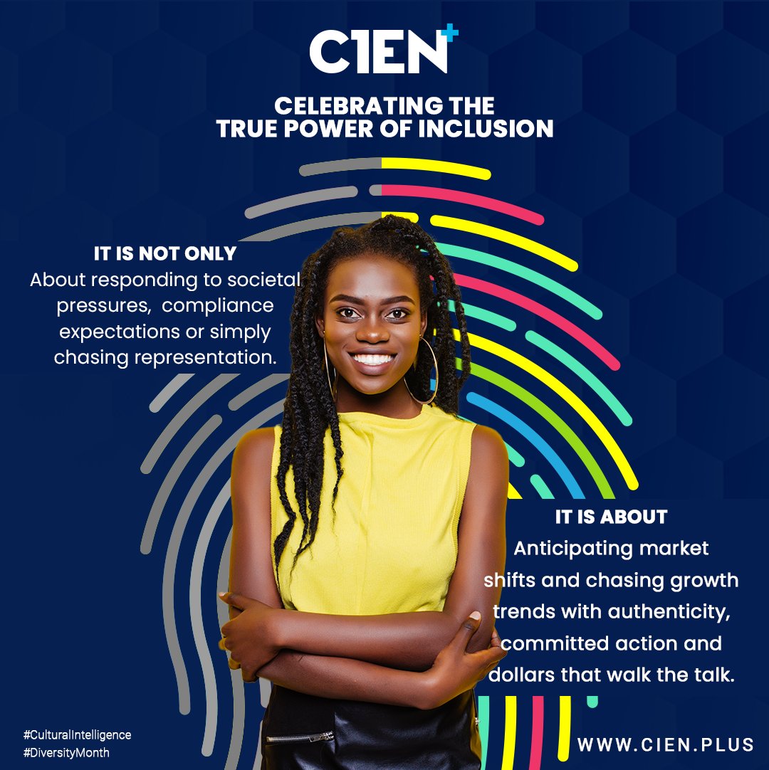cienplus's tweet image. Diversity is not a passing trend or a social fad. It's a fundamental shift in the way businesses ought to operate. By anticipating market shifts and customer expectations, you can stay ahead of the curve and lead the way with #inclusiveGrowth.
#DiversityMonth