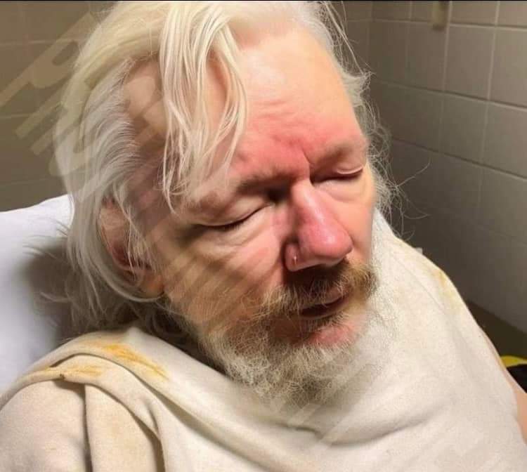 DiegoFusaro's tweet photo. Queste le condizioni di Assange, colpevole di aver fatto sapere ciò che il potere non voleva si sapesse. Il tutto grazie alla sempre celebrata "più grande democrazia del mondo". https://t.co/4rQ6l86fmy