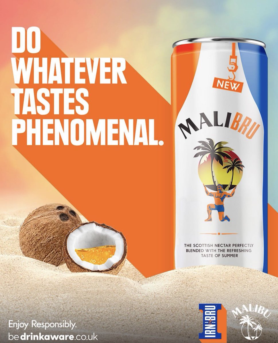 MalibuUK's tweet photo. Introducing: MaliBRU 🔥 the Scottish nectar with the refreshing taste of summer 👀💖🥥🌴 @irnbru 

A perfect clash of two worlds both unashamedly proud to do whatever tastes phenomenal 😉

#MaliBru #DoWhateverTastesPhenomenal https://t.co/lRpl3tRsM7