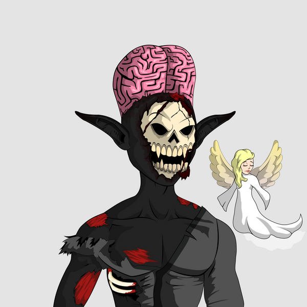 Wicked_Monsters's tweet photo. He's used to getting compliments on his big brain... 🧠

Just once -- he wishes they'd notice his showstopping smile!  💀

#NFT #NFTLaunch #NFTArtwork https://t.co/cjDXOKFGqw