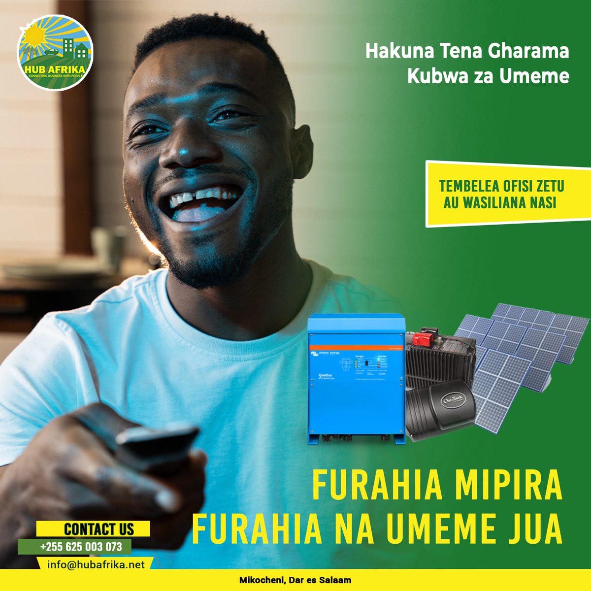 jerry_spana's tweet photo. 👨🔧@HUB_AFRIKA “Conneting People With Business”
https://t.co/dwZCxnOMmj
info@hubafrika.net
+255 625 003 073
#solarenergy #solarpower #inverterbattery #powerbackup #cctvcamera #motorgate #electricfence #solarfridge #solarwaterheater #solarpums https://t.co/E8ckdHlC2q