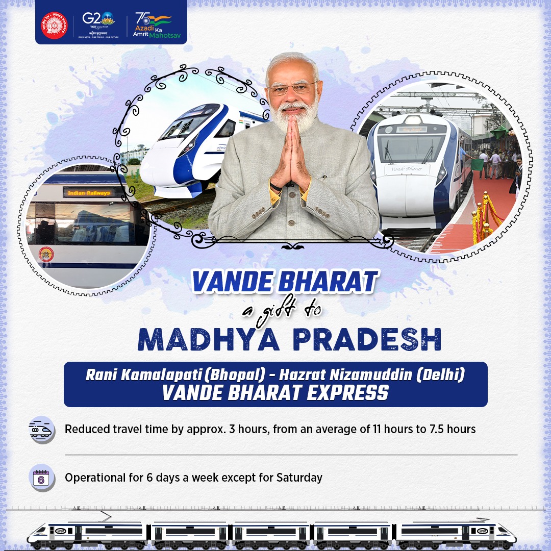 Bhopal-New Delhi Vande Bharat Train - Timing, Ticket Fare