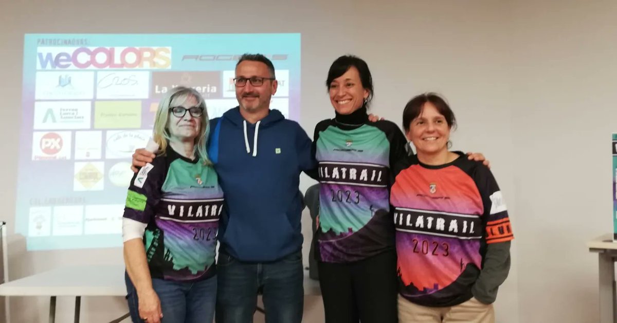 ARAvilassar's tweet photo. Aquest vespre des del Govern hem acompanyat la presentació del #Vilatrail, amb el Club Esportiu Fondistes i la col·laboració de moltes entitats i comerços 🤝🏻 T'hi esperem el 16 d'abril!
Junts fem créixer un esdeveniment esportiu que promou el respecte pel nostre entorn natural https://t.co/D7CXOHbb3X
