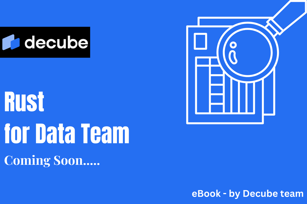 decube_data's tweet photo. #rust for data team our new #ebook coming soon. For early access drop email at hello@decube.io https://t.co/j3YEnPIHhQ