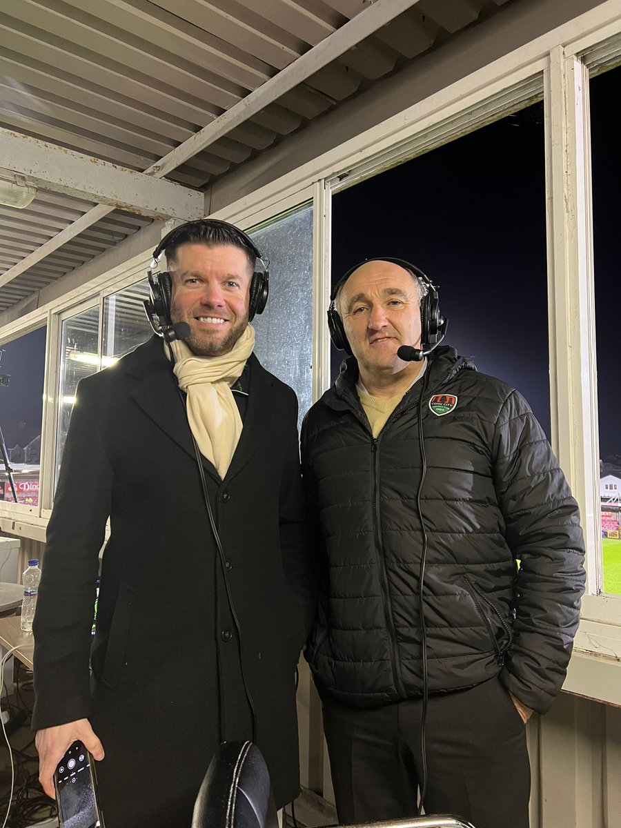 Enjoyed being back on live commentary with @LeagueofIreland TV last night with Phillip Long at Turners Cross. Disappointing @CorkCityFC couldn't get a winner though 🎤⚽
