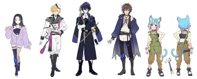 Some outfit and character designs for commission!I didn't update anything for a long timeThank you very much for the commission and I had a lot of fun! 