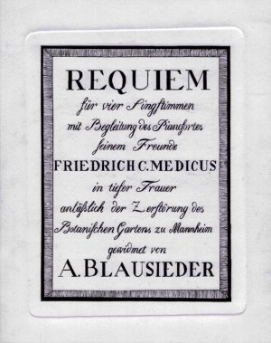Zum 200. Todestag sei an den von der #Musikgeschichte übersehenen #Komponist|en und Botaniker Anton Blausieder erinnert. Eine größere Arbeit (zusammen mit <a href="/Lexikograefin/">Kristina K.</a>) zu Leben und Wirken befindet sich in Vorb. Artikel im MMM2: mmm2.mugemir.de/doku.php?id=bl…