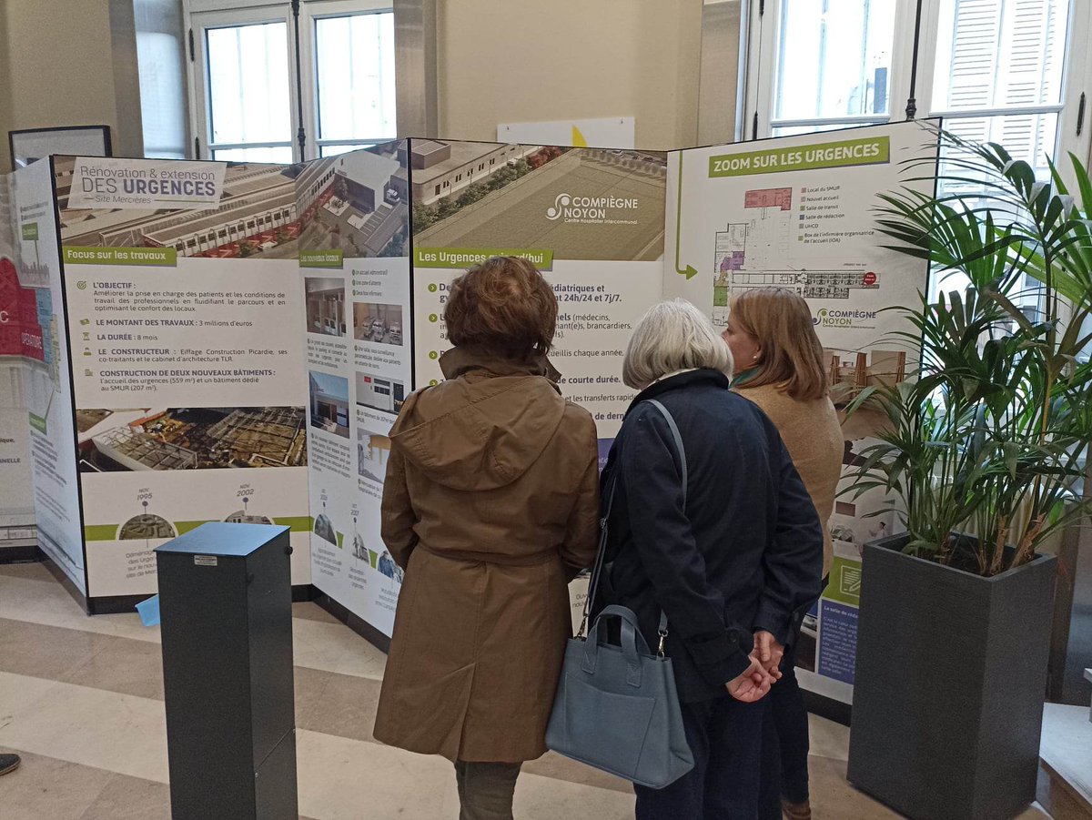 ch_compiegne's tweet photo. Aujourd’hui s’est déroulé, à l’hôtel de ville de Compiègne, le vernissage de l’exposition sur le nouveau plateau technique du CHICN, qui sera présente jusqu’au 20 avril.
Ce plateau comprendra un bloc opératoire, un bloc obstétrical et une unité de chirurgie ambulatoire. https://t.co/vPRQzRKvIP