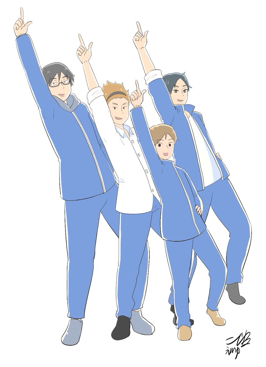 ちなみにファンアートの全身はこんな感じ！身長差はちょっとやりすぎたかも😂
#男子校の生態 https://t.co/3gysL22Te7