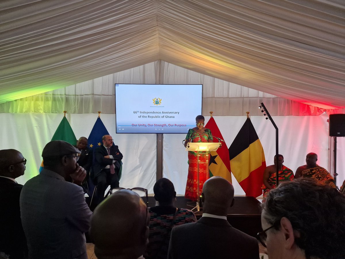 The Embassy of Ghana in Belgium successfully held its celebration for Ghana’s 66th Independence Anniversary on 30/03/ 2023. The event was  sponsored <a href="/BeGhBusCouncil/">Belgium Ghana Business Council - BGBC</a> <a href="/Kasaprekogh/">Kasapreko PLC</a> <a href="/ghcocobod/">Ghana Cocoa Board</a>, Specialty Brewery Ghana, Denys NV Belgium, <a href="/NicheCocoa/">Niche Cocoa</a>, Sienna Services Belgium!