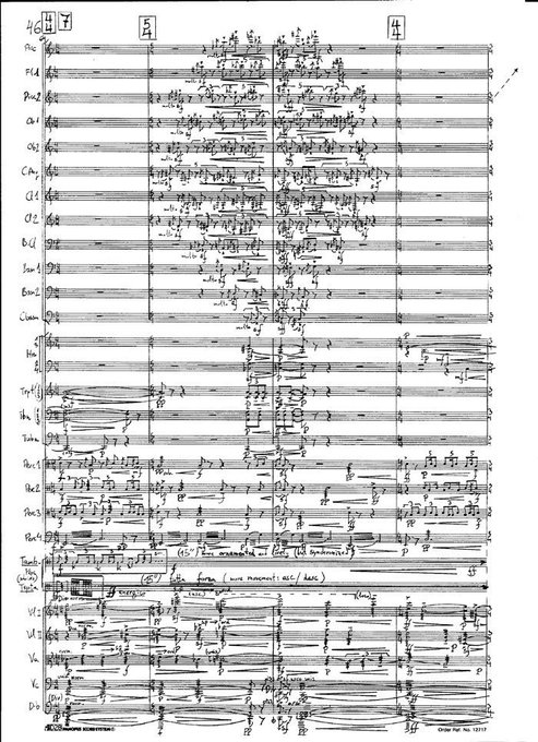 NotationIsGreat's tweet photo. Some examples of "Augenmusik" ("eye music"): a thread. 🧵
Here's Gabriel Erkoreka's "Zuhaitz" - which means precisely "tree" in Basque. https://t.co/ZvYskh93Pb