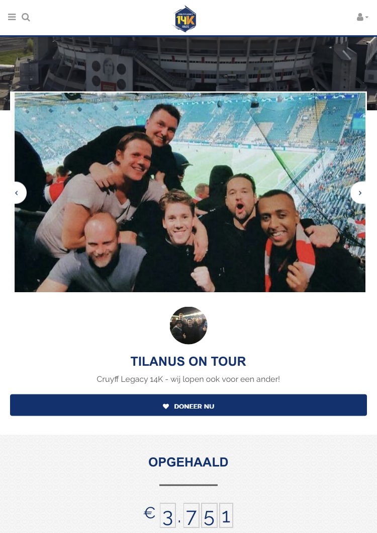 Dank voor de donaties, allen! In enkele dagen hebben we met zeven man €3.751 bij elkaar gesprokkeld voor de <a href="/JCFoundation/">Johan Cruyff Foundation</a> 🫶🏼

Morgen gaan we knallen!🏃🏻‍♂️

@SamRaalte <a href="/Bademba_AFCA/">#StayStrongAppie</a>