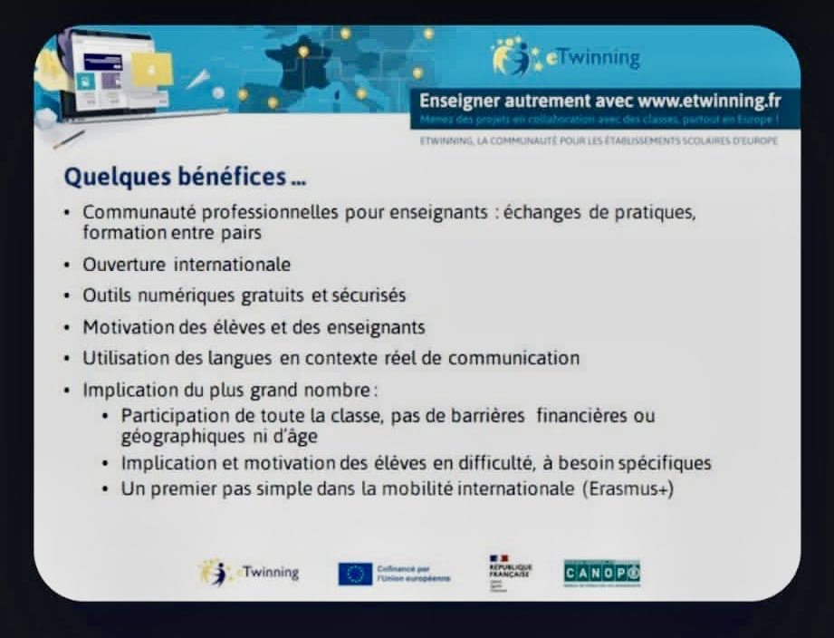 Aprendiendodey1's tweet photo. Seminario bilateral 
Francia - España 🇫🇷+🇪🇸  
Toulouse 
marzo 2023
https://t.co/ZIPS7hWy1m
https://t.co/7kVY5rzGEt
#ErasmusPlus #eTwinning #ErasmusPlusproject #proyectosuperandobarreras 
⁦@sepiegob⁩ ⁦@OPEECanarias⁩ https://t.co/zvvVdvRNeg