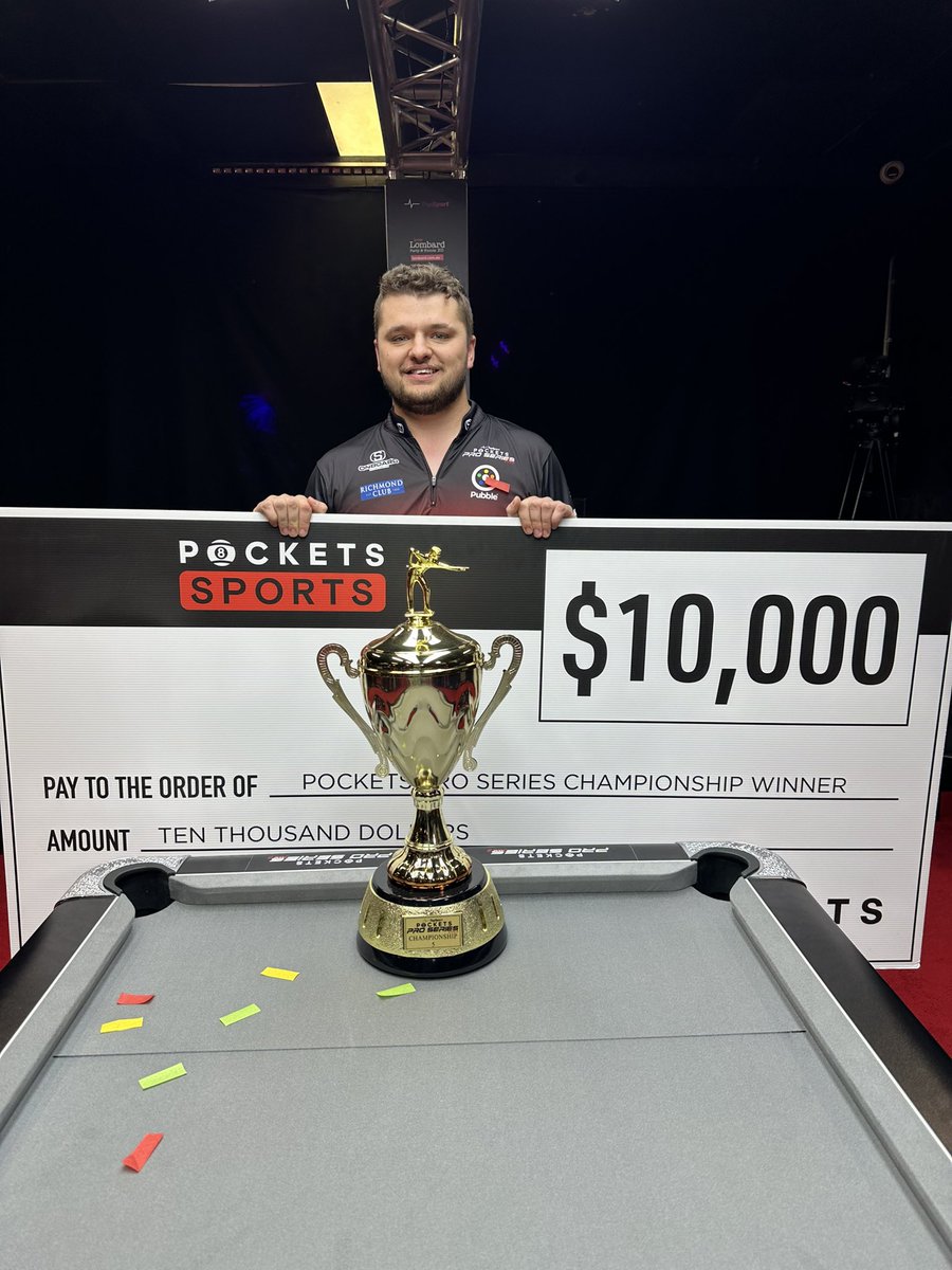 Another Win for a New Zealander at the Topsport Pockets Pro Series 🤯 

Ladies &amp; Gentlemen, Adam ‘Lightning’ Lilley your Championship 5 Winner 🏆