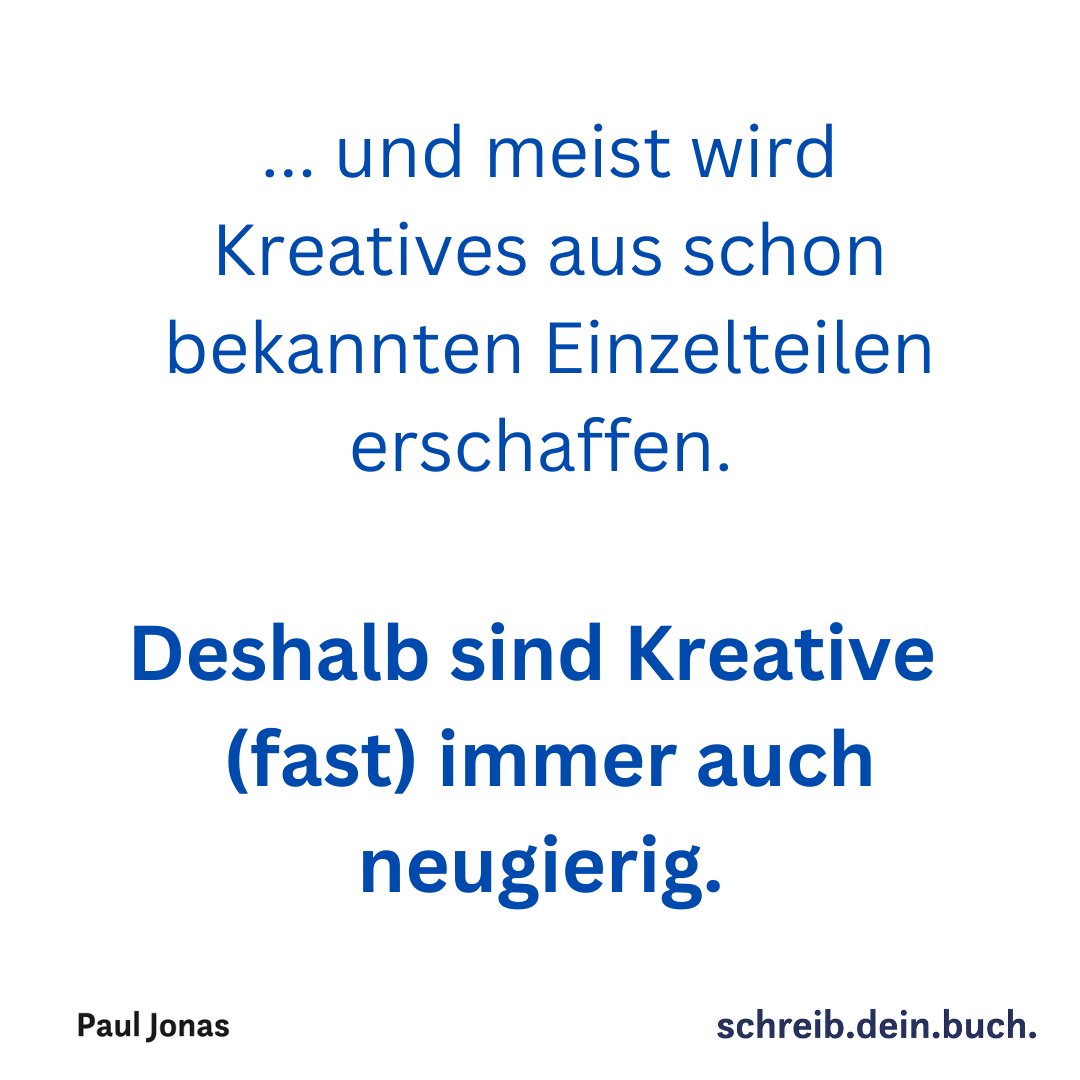 SchreibDeinBuch's tweet image. Kreativität entsteht aus dem Nichts? Falsch! Hervorragendes Fachwissen ist die beste Grundlage dafür. #SchreibDeinBuch