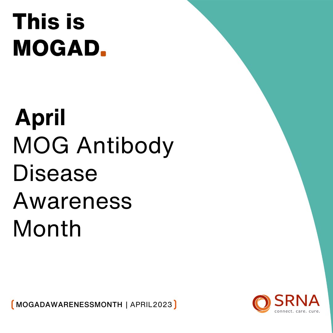 wearesrna's tweet photo. April is MOG Antibody Disease Awareness Month! We will be sharing stories, resources, facts, and helpful tips during the entire month of April. https://t.co/Qaq7PPOgwo