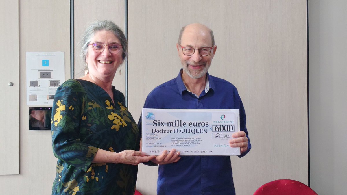 AssocAmarape's tweet photo. #AG2023 #AMARAPE
Félicitations 👏 au Dr Daniel #Pouliquen, lauréat d'une bourse de #recherche pour son étude sur les biomarqueurs d'invasivité dans le mesotheliome malin au titre de l'AAP #recherche conjoint @AssocAmarape @AllianceMR https://t.co/qipsHTU2Um