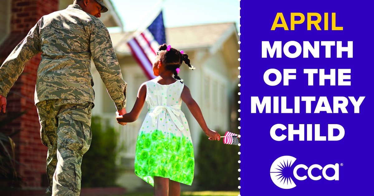 April is #MonthoftheMilitaryChild. #CCA is proud to support our military families and their children. A special thank you to the men and women in our nation's Armed Forces and their families for defending our rights and freedoms. #MilKids #CCAProud