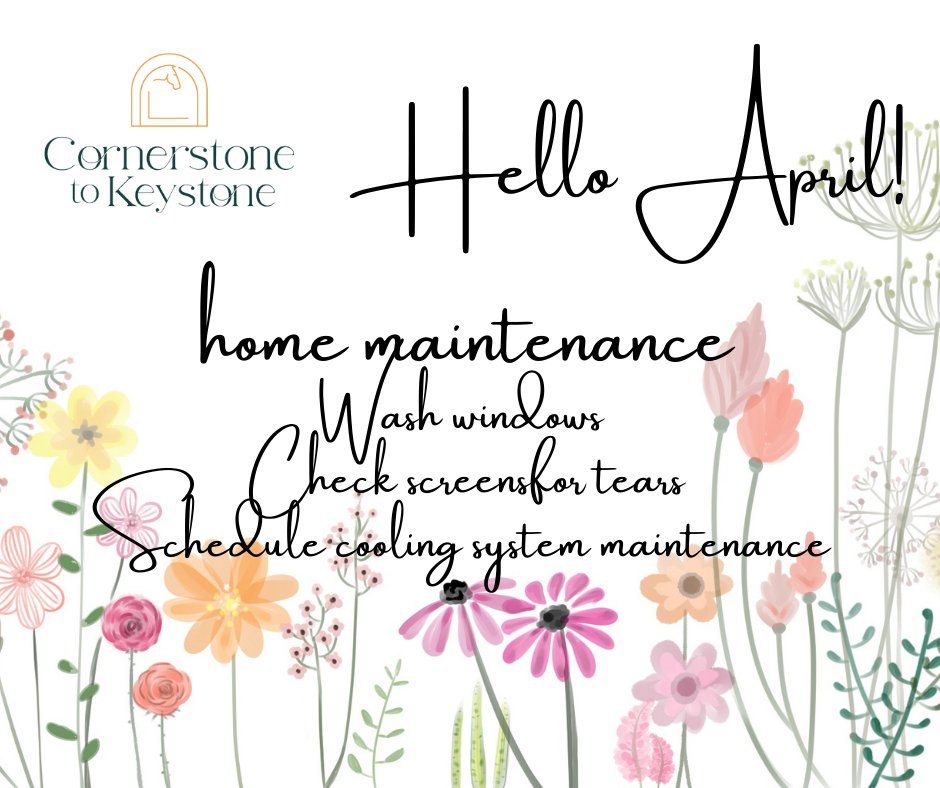 SFryncko69's tweet photo. Hello April! 

Here are you home tips for the month!

#stink #stinksellshomes #tolazytothinkofanotherhashtag #realestatebystink #realtorstephaniefryncko  #C2K #cornerstonetokeystone #C2KRE https://t.co/QGuuhDVQ4y