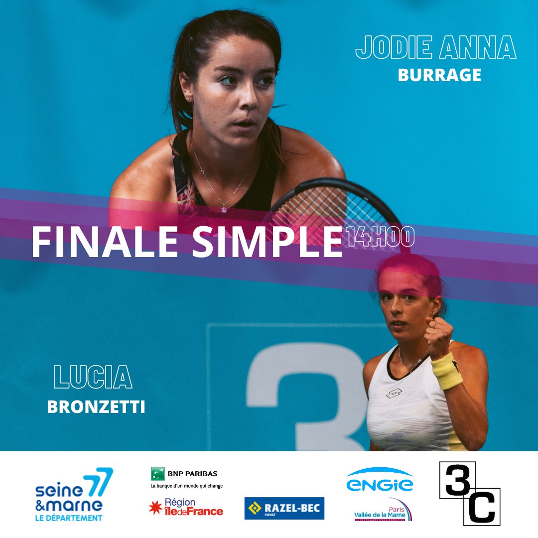 C'est le Jour-J !

Rendez-vous dans une heure pour la finale en simple entre Jodie Anna BURRAGE et Lucia BRONZETTI.

#open3cdeseineetmarne #open3c #ITFWorldTennisTour #tennisfeminin #tennis #tennisworld #tenniswomen