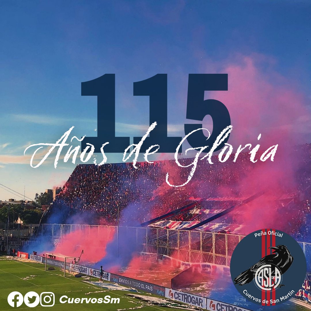 Pasaron 115* años que late este sentimiento 💙❤️

#CuervosDeSanMartin
#MasQue90Minutos
#SanLorenzo
<a href="/PeniasCASLA/">Dpto. de Peñas CASLA</a>