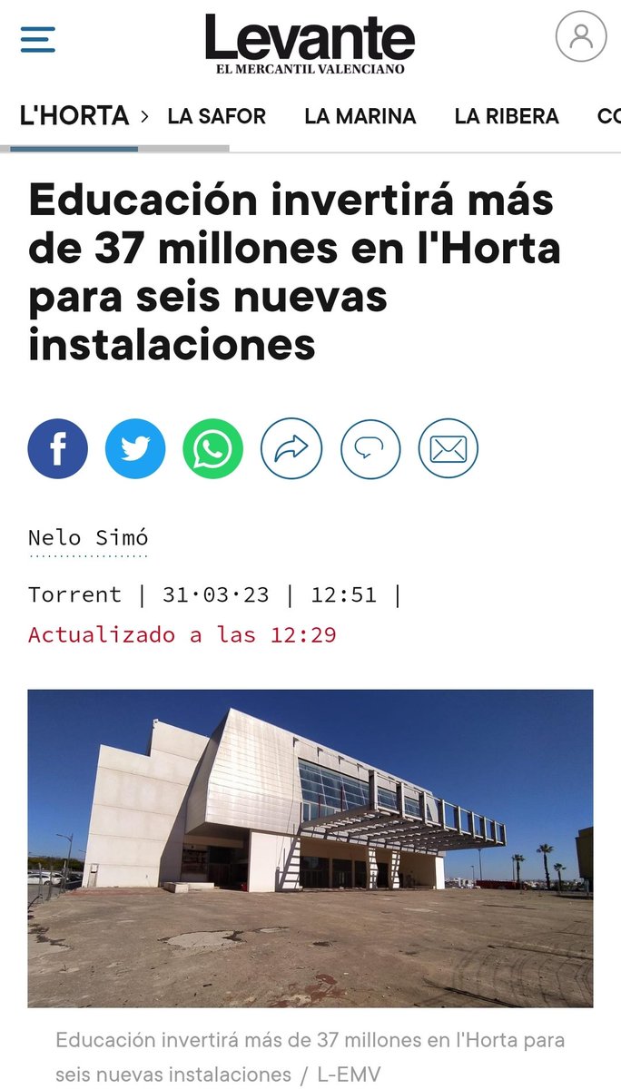 VictorGarcia_T's tweet image. 🏚 De la crisi reputacional i fracàs de CIEGSA, (PP), al nostre model, el 🏗 #PlaEdificant, #GovernsAmbCompromís.

👷‍♀️ Sumem 146,4 M€ al #PlaEdificant per a construir i millorar 29 centres educatius.

📚Dignifiquem l&apos;educació pública. 🧡Hem fet molt. 💪Encara queda molt a fer!