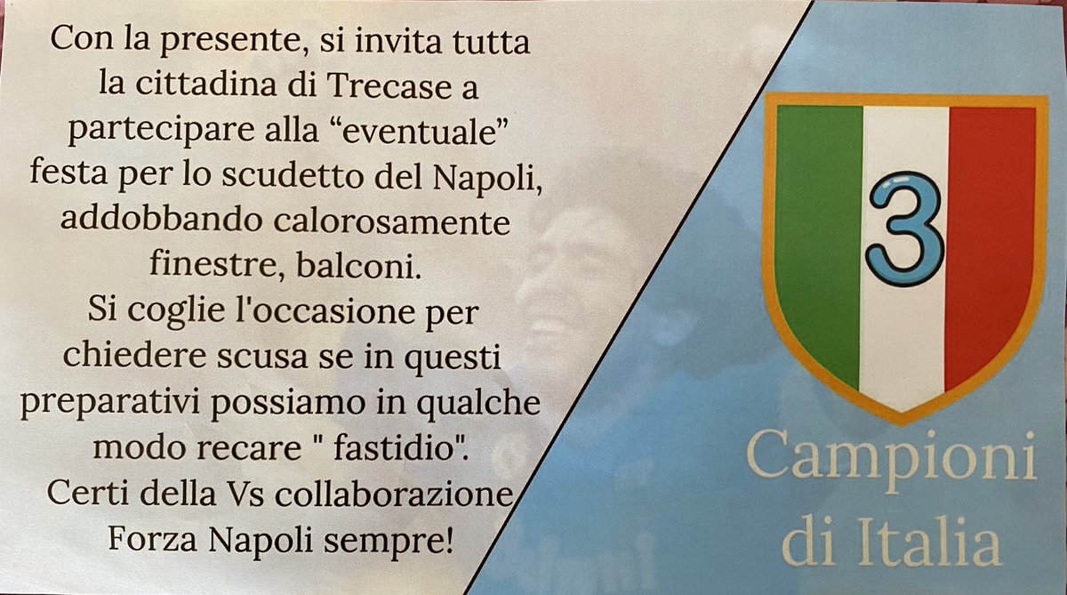 antidisfattista's tweet image. Volantino del comune di #Trecase che invita i cittadini ad addobbare balconi e finestre! 💙
