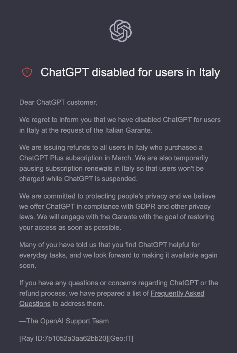 Francesco Grossetti ๐ช๐บ (@contefranz) on Twitter photo Well, I'll use a VPN! #ChatGPT Well, I'll use a VPN! #ChatGPT
