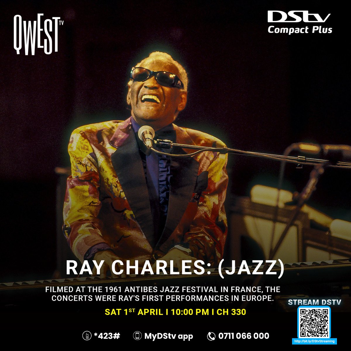 Today Qwest TV takes us to the 1960s for some amazing gospel by Ray Charles.

Watch Ray Charles: (Jazz) | 10 pm | Qwest TV, DStv Ch. 330

Download #MyDStv App or Dial ✳423# to buy, pay, reconnect, or clear error codes.
#DoSometv #WhereMusicLives