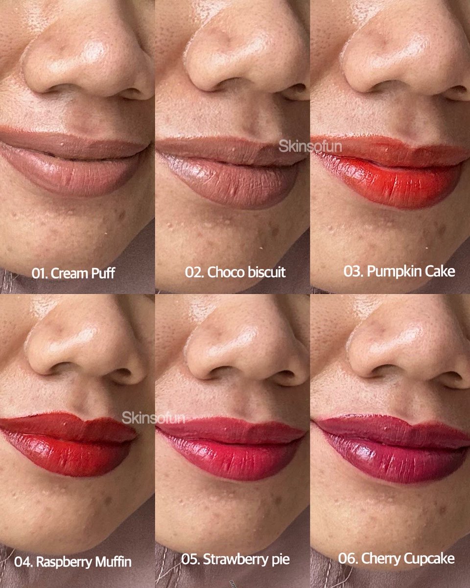 Bener2, ga pernah tidur inovasi nya Azarine.

Baru banget nih, Tinted Lippie Cake dan BA terbaru mereka bareng Red Velvet, nangiess😭❤️

Here is all the swatches! Texture nya creamy, ringan, ga buat bibir kelopek, and super PIGMENTED + STAIN! Harganya? 40ribuan aja😚