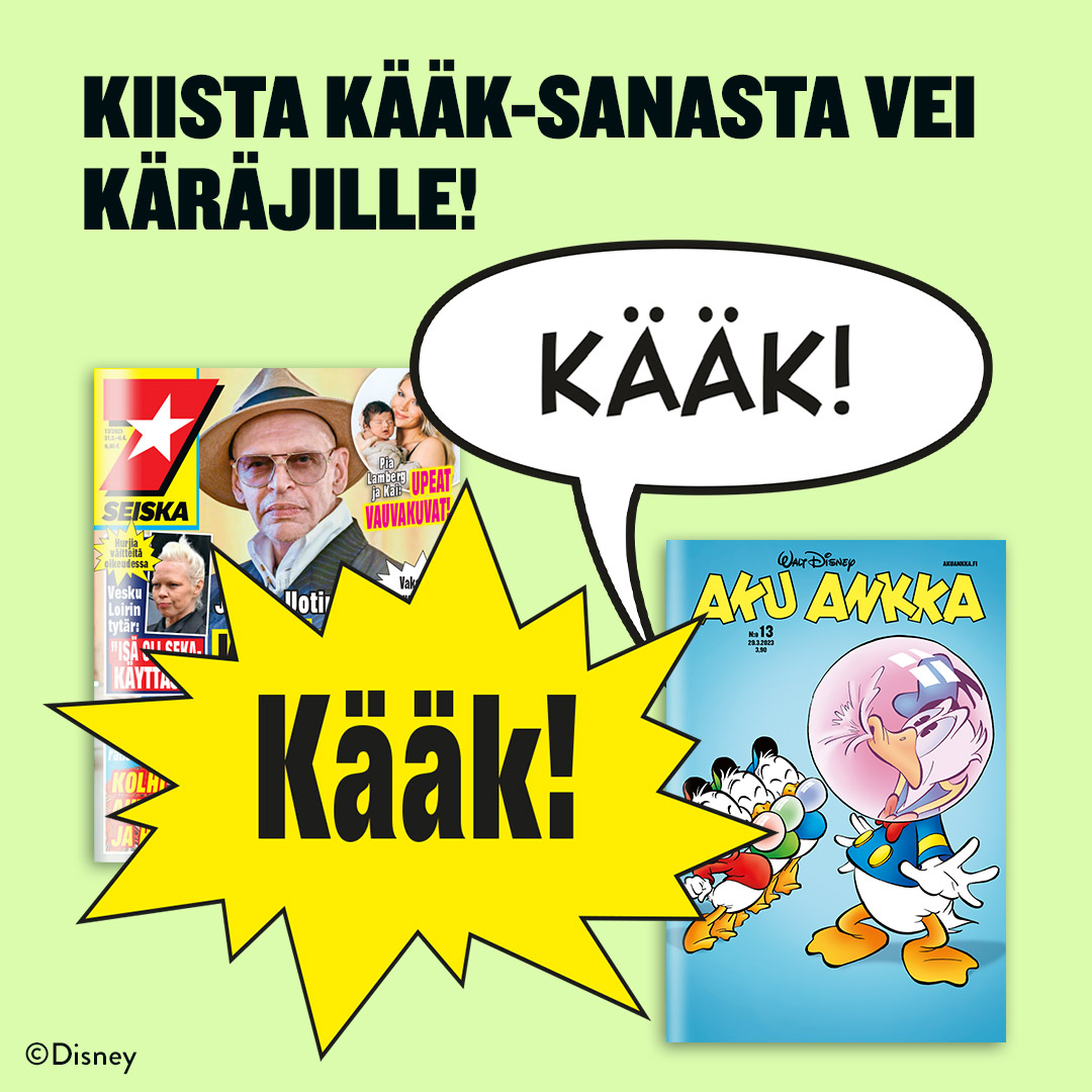 Julkisten sanontojen neuvoston mukaan on kuluttajia hämäävää, jos molempien lehtien tunnetuimpana sanana on samainen Kääk. Lisää aiheesta: akuankka.fi/artikkeli/89/k…